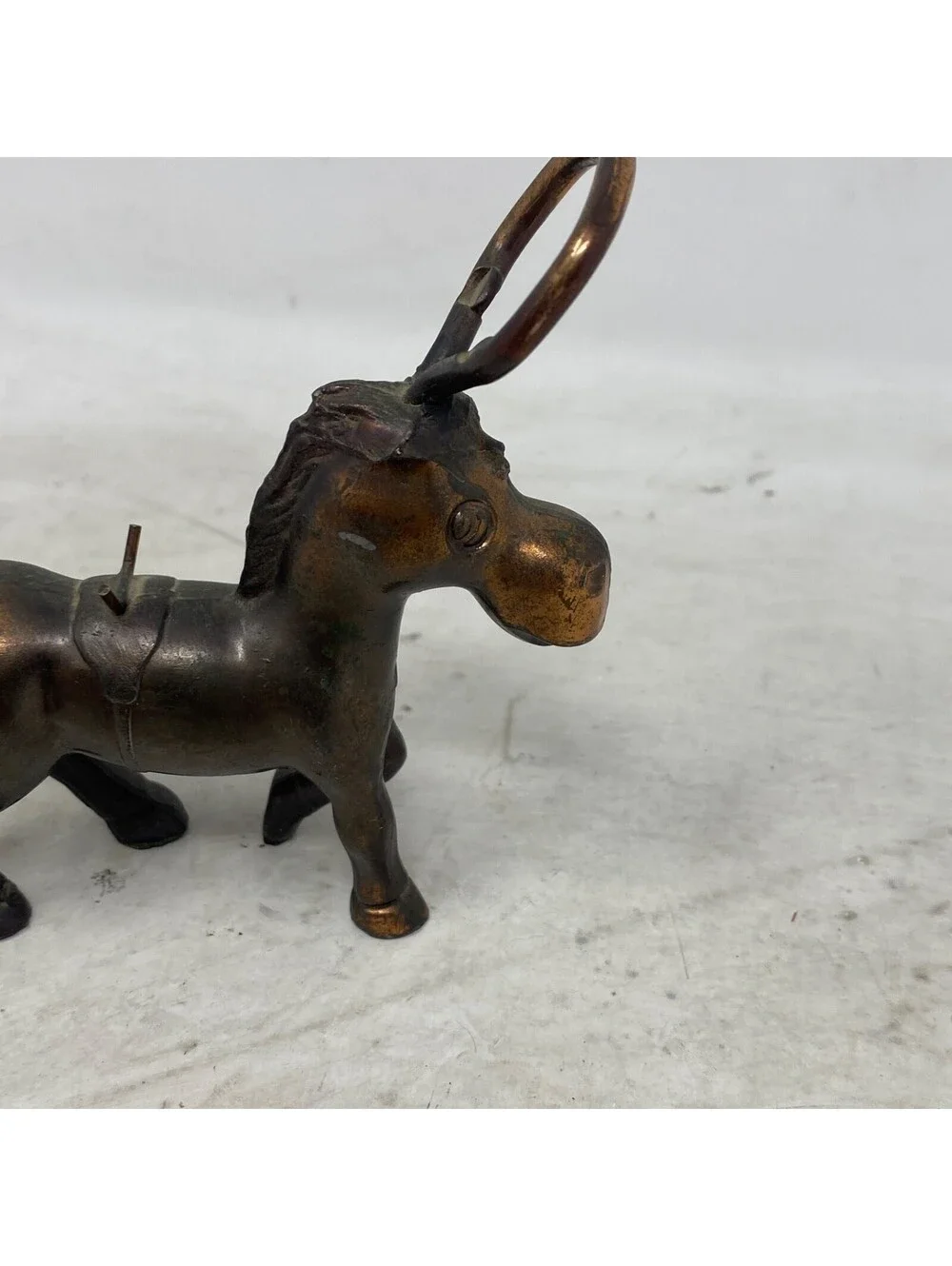 Vintage Brass Horse Corkscrew Bottle Opener  Wine Tool Barware Collectible